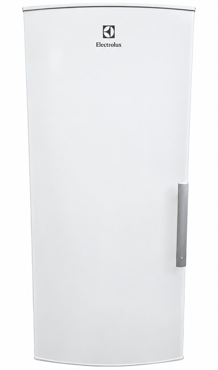 5ae13d03-4a1c-44ff-be28-dba28d3bde93 Vit Electrolux-frys med silverfärgat handtag.