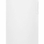 En vit Electrolux-frys, 155 cm hög med energiklass A++, har en enkel dörr, vertikalt handtag till höger och Electrolux-logotypen centrerad nära toppen.